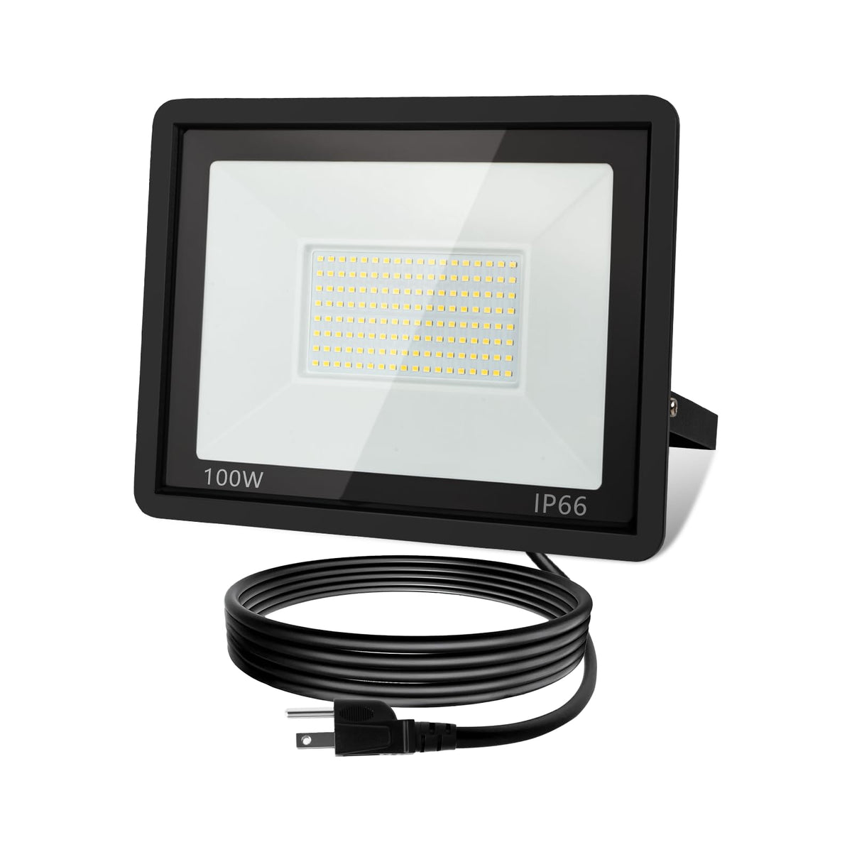 50W LED Flood Light Outdoor, 5000LM Super Bright Floodlight Outside Work Light with Plug, 6500K Daylight White LED Flood Light Outdoor, IP66 Waterproof Outdoor Flood Light-1Pack