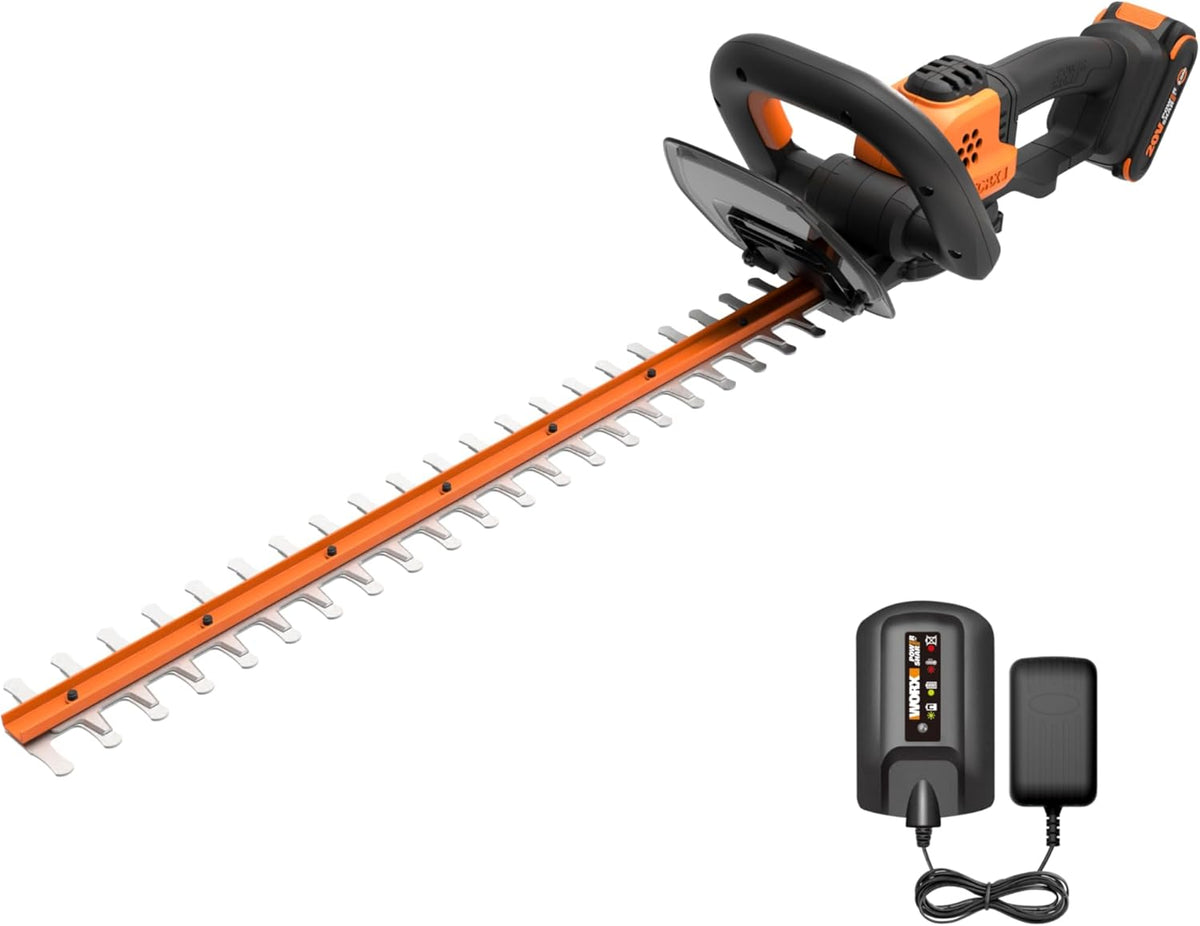 WORX Cordless Hedge Trimmer, 20V 22" Bush Trimmer, WG261