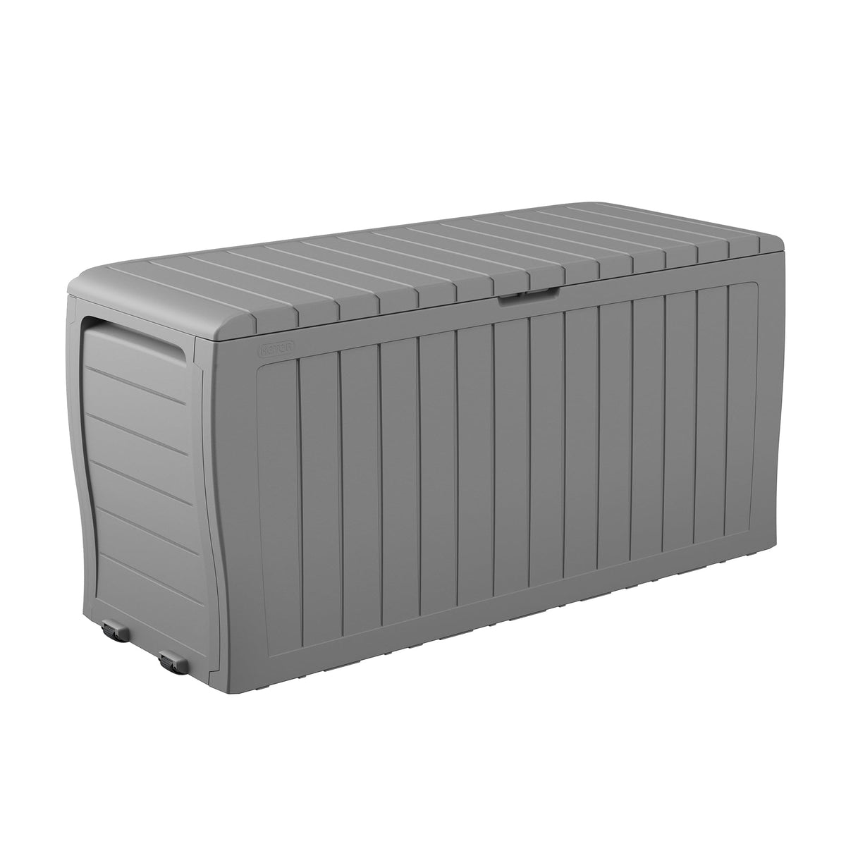 Keter Marvel Plus 71 Gallon Resin Deck Box-Organization and Storage for Patio Storage Box Outdoor Cushions, Throw Pillows, Garden Tools and Pool Accessories, Dark Grey