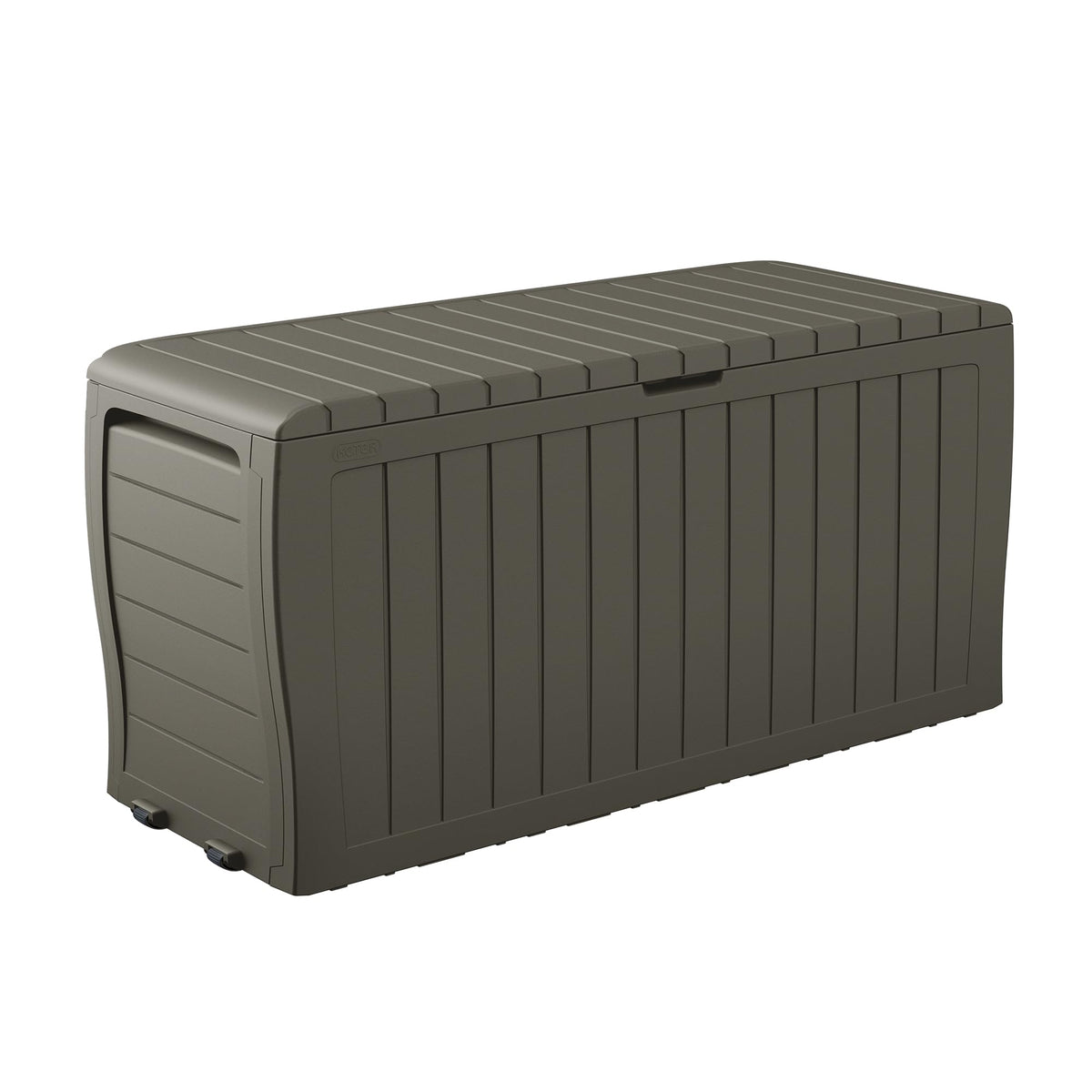 Keter Marvel Plus 71 Gallon Resin Deck Box-Organization and Storage for Patio Storage Box Outdoor Cushions, Throw Pillows, Garden Tools and Pool Accessories, Dark Grey
