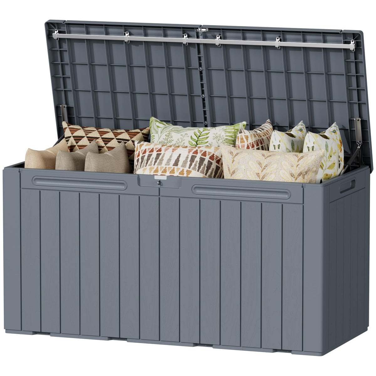 Devoko 100 Gallon Waterproof Deck Box, Resin Large Outdoor Storage Box