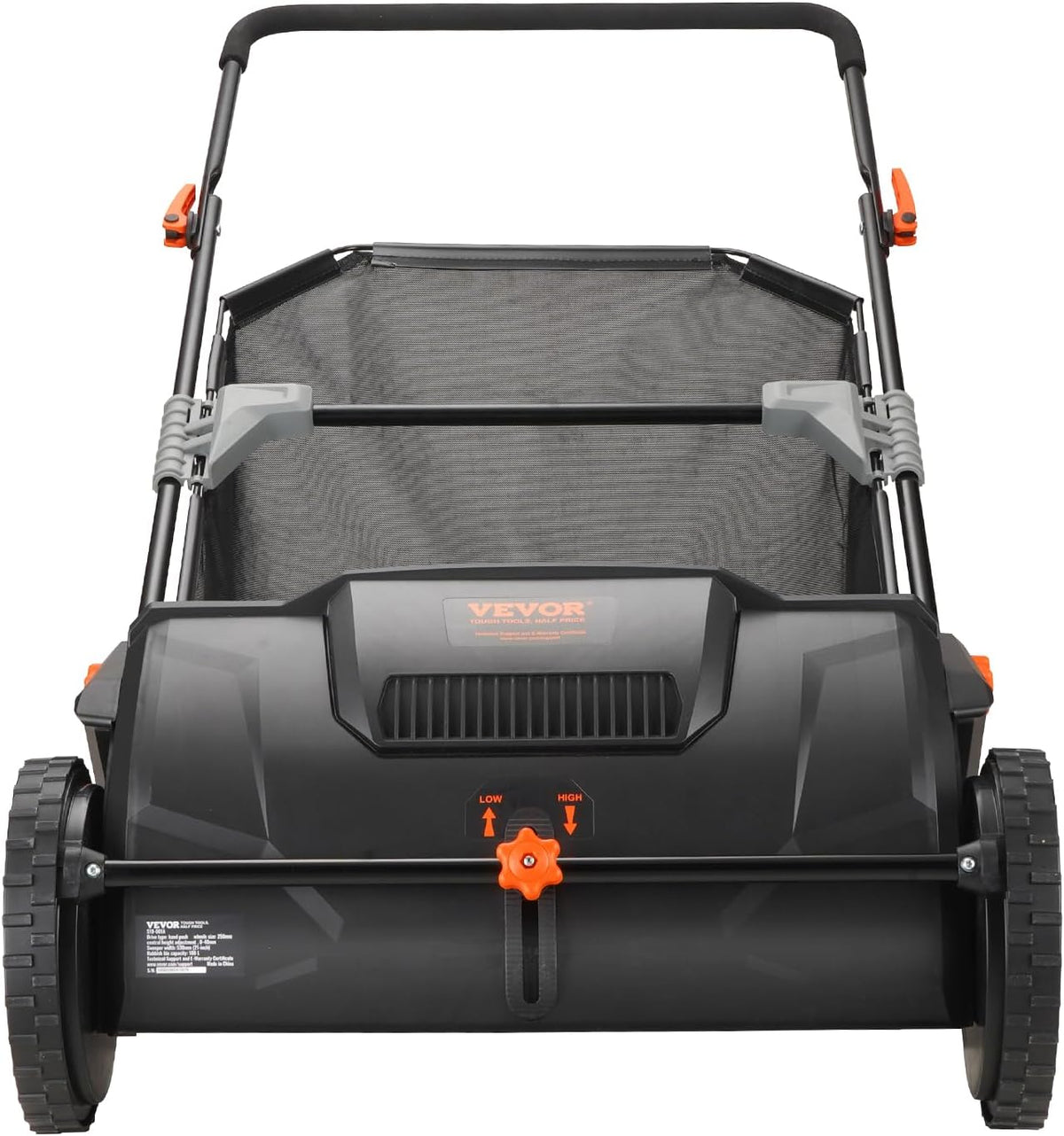 VEVOR Push Lawn Sweeper 21" Leaf & Grass Collector 3.5 cu. ft. Hopper Bag