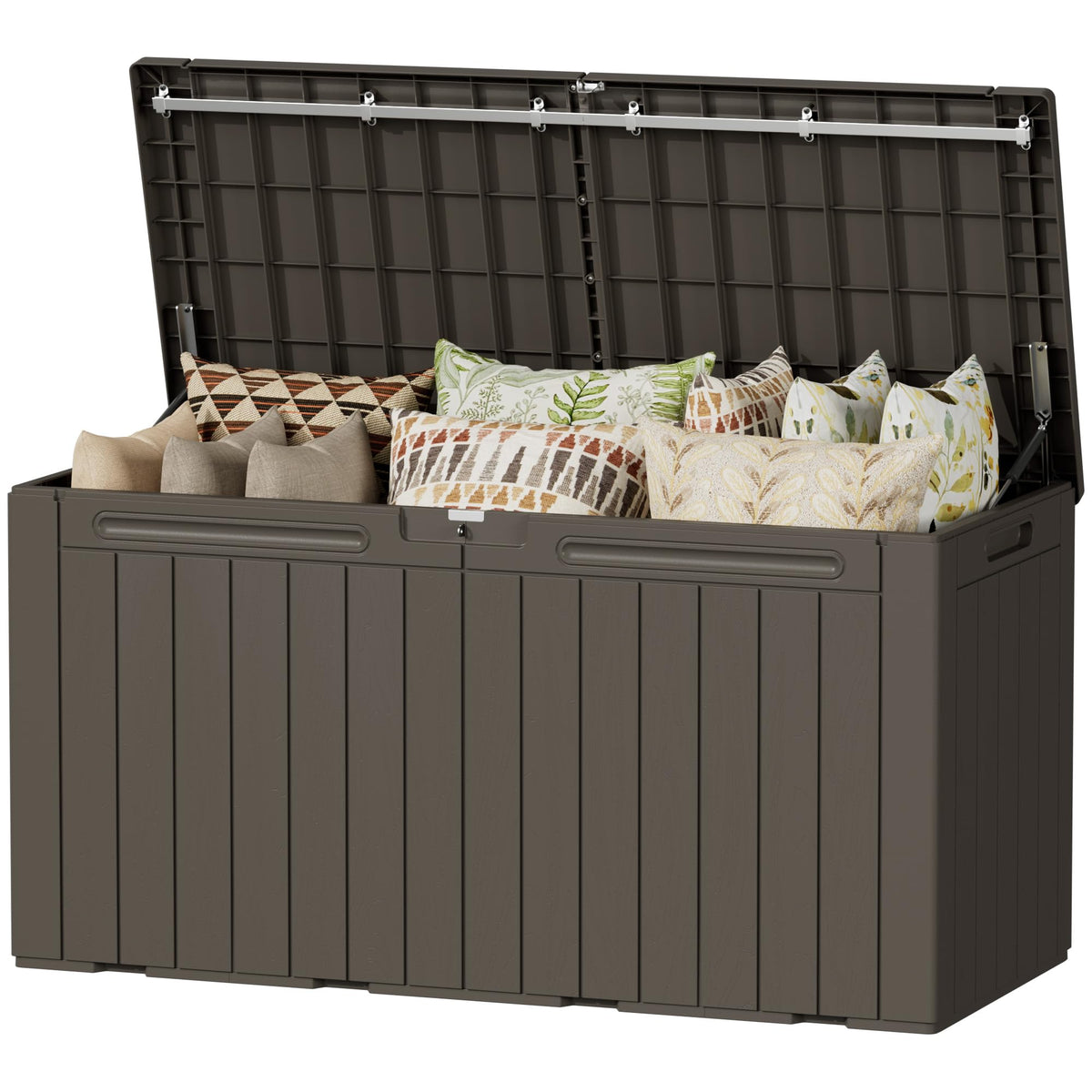 Devoko 100 Gallon Waterproof Deck Box, Resin Large Outdoor Storage Box