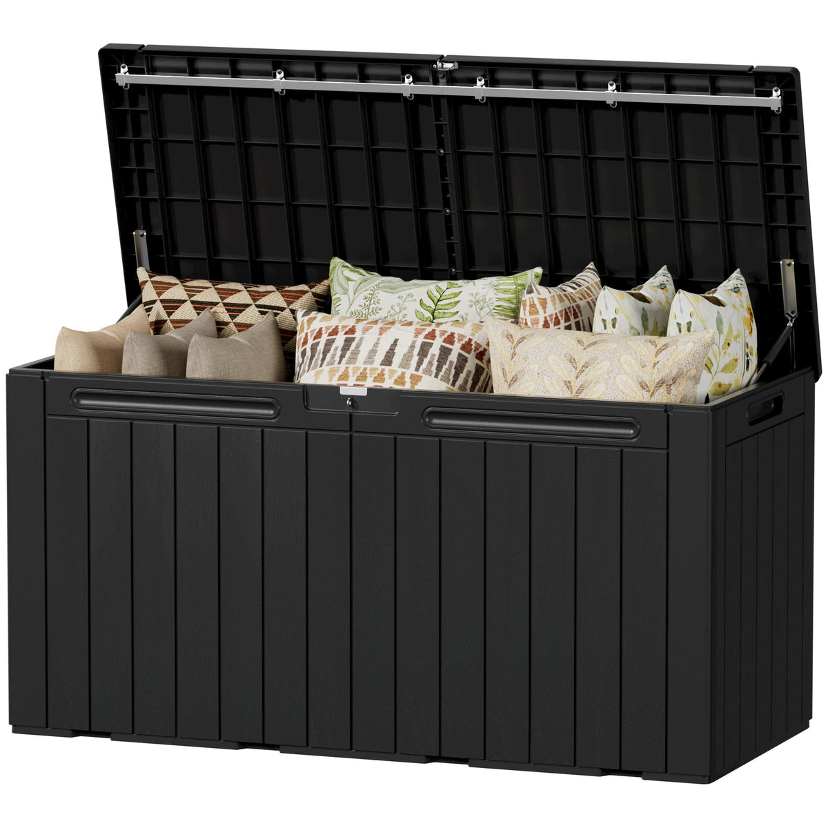 Devoko 100 Gallon Waterproof Deck Box, Resin Large Outdoor Storage Box