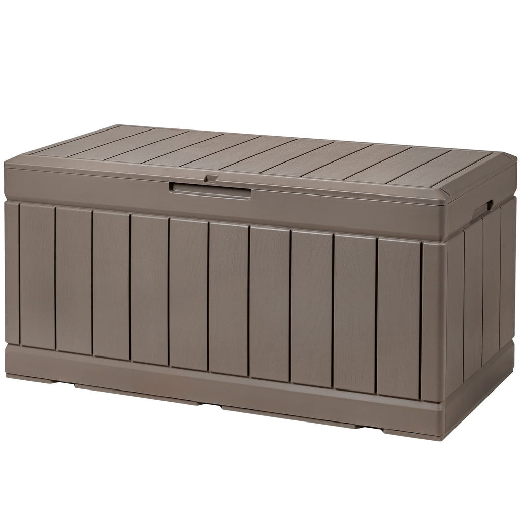 Devoko 100 Gallon Waterproof Deck Box, Resin Large Outdoor Storage Box