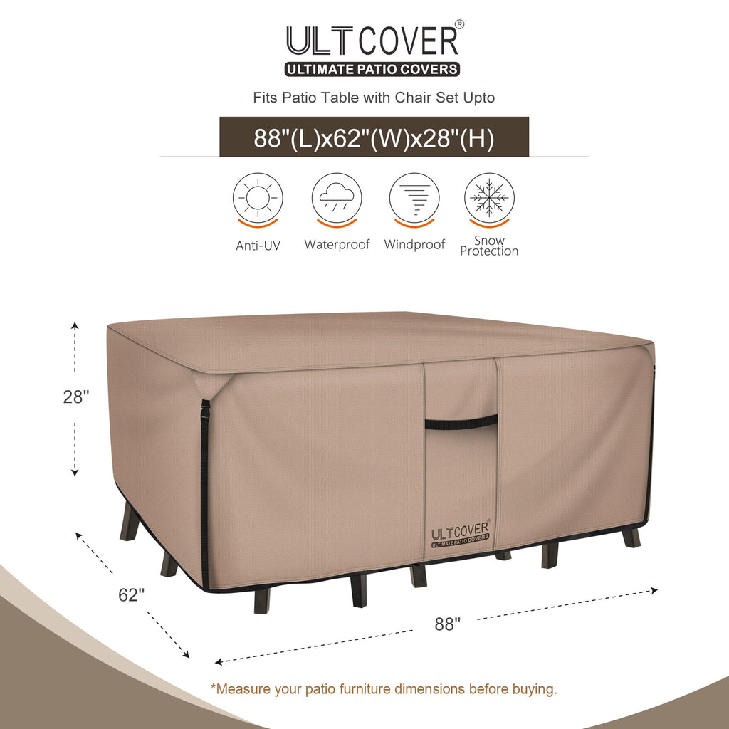 ULTCOVER Waterproof Patio Furniture Cover 111L x 74W in