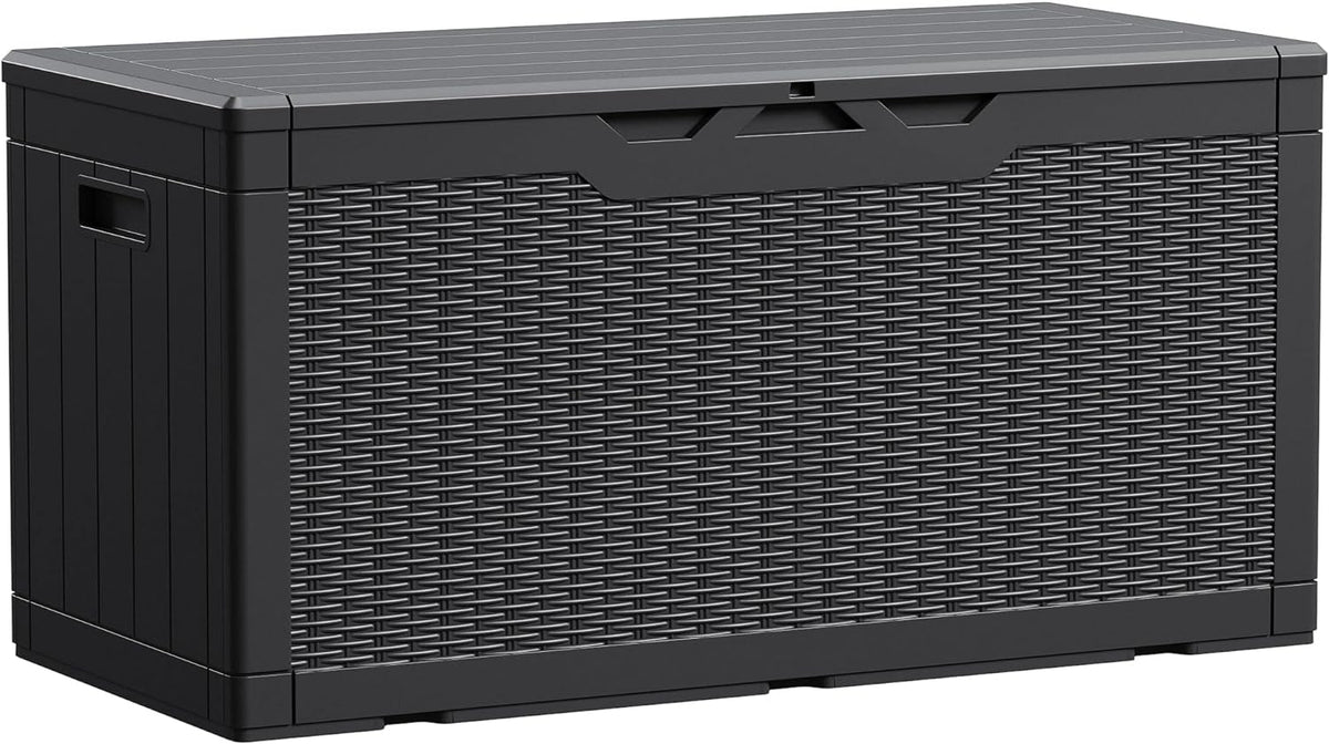 Devoko 100 Gallon Waterproof Deck Box, Resin Large Outdoor Storage Box