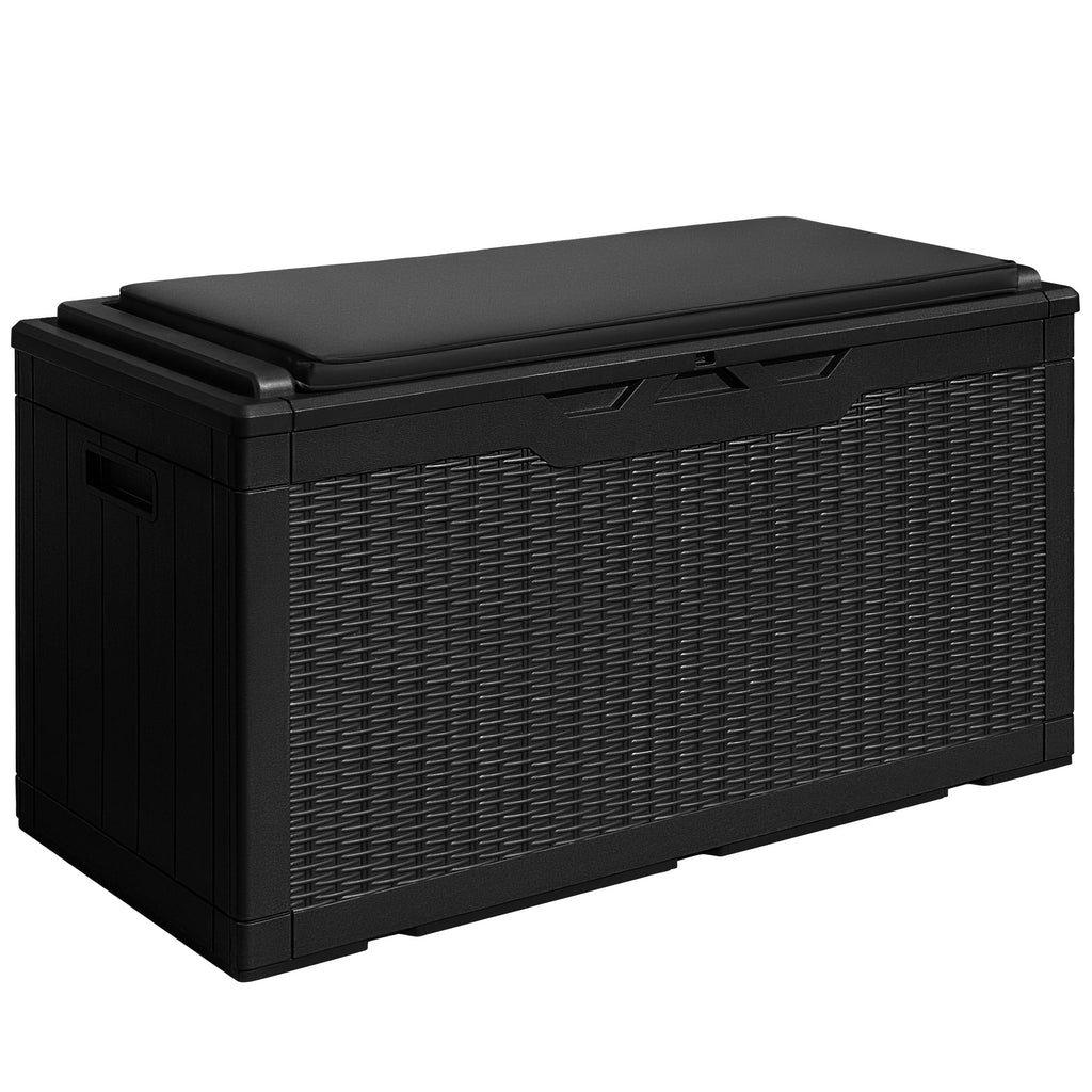 Devoko 100 Gallon Waterproof Deck Box, Resin Large Outdoor Storage Box