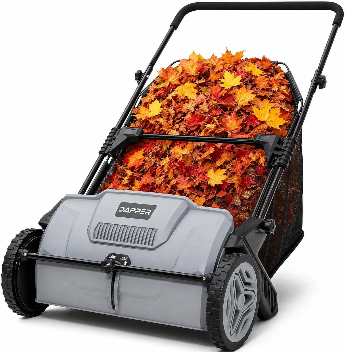 Push Lawn Sweeper 21" Leaf & Grass Collector 3.5 cu. ft. Hopper Bag