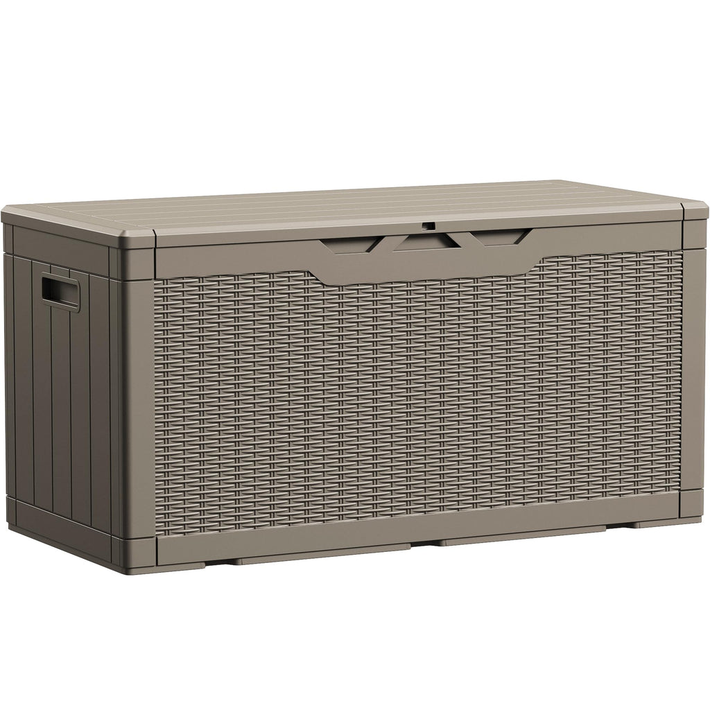 Devoko 100 Gallon Waterproof Deck Box, Resin Large Outdoor Storage Box