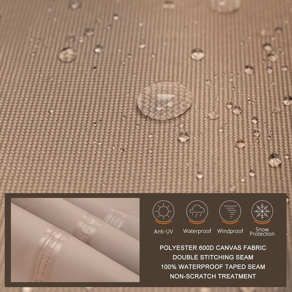 ULTCOVER Waterproof Patio Furniture Cover 111L x 74W in