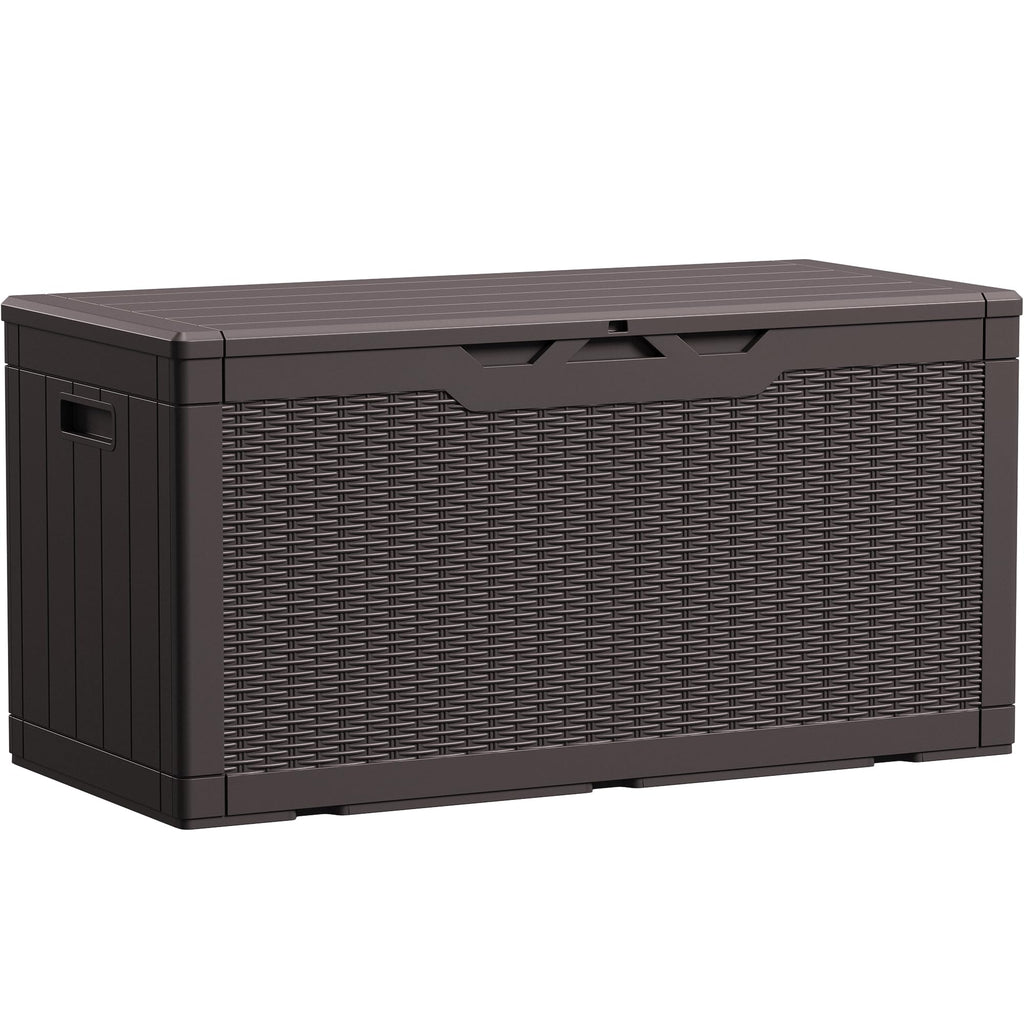 Devoko 100 Gallon Waterproof Deck Box, Resin Large Outdoor Storage Box