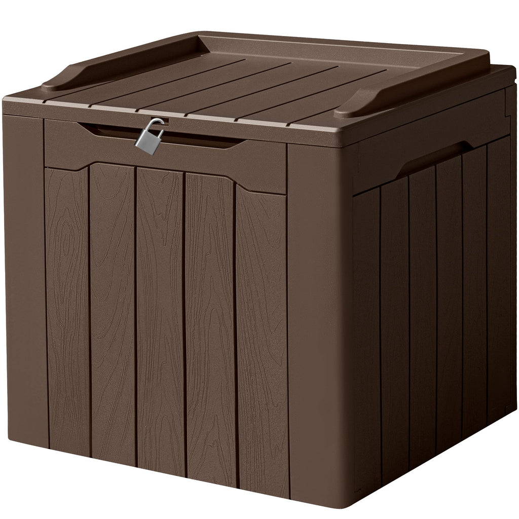 Devoko 100 Gallon Waterproof Deck Box, Resin Large Outdoor Storage Box