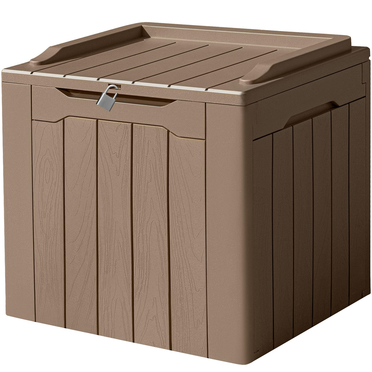 Devoko 100 Gallon Waterproof Deck Box, Resin Large Outdoor Storage Box