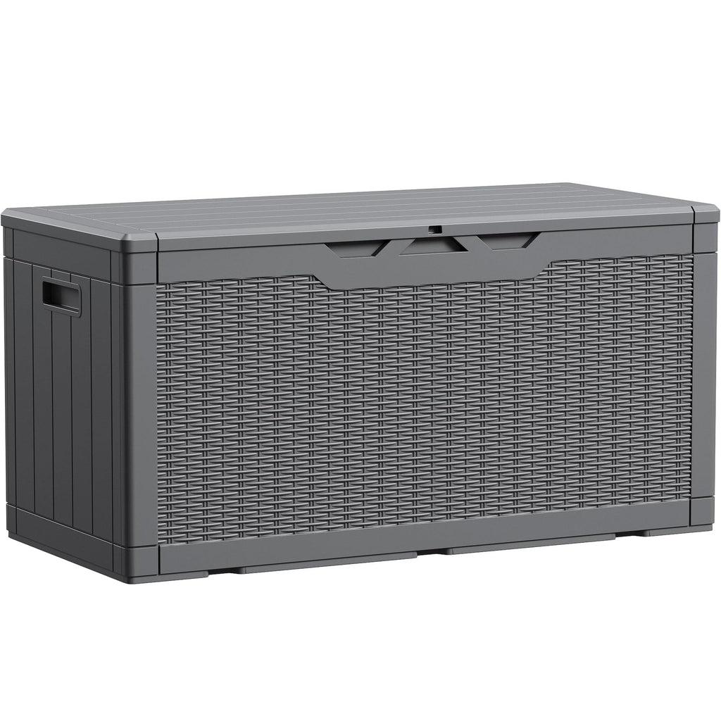 Devoko 100 Gallon Waterproof Deck Box, Resin Large Outdoor Storage Box
