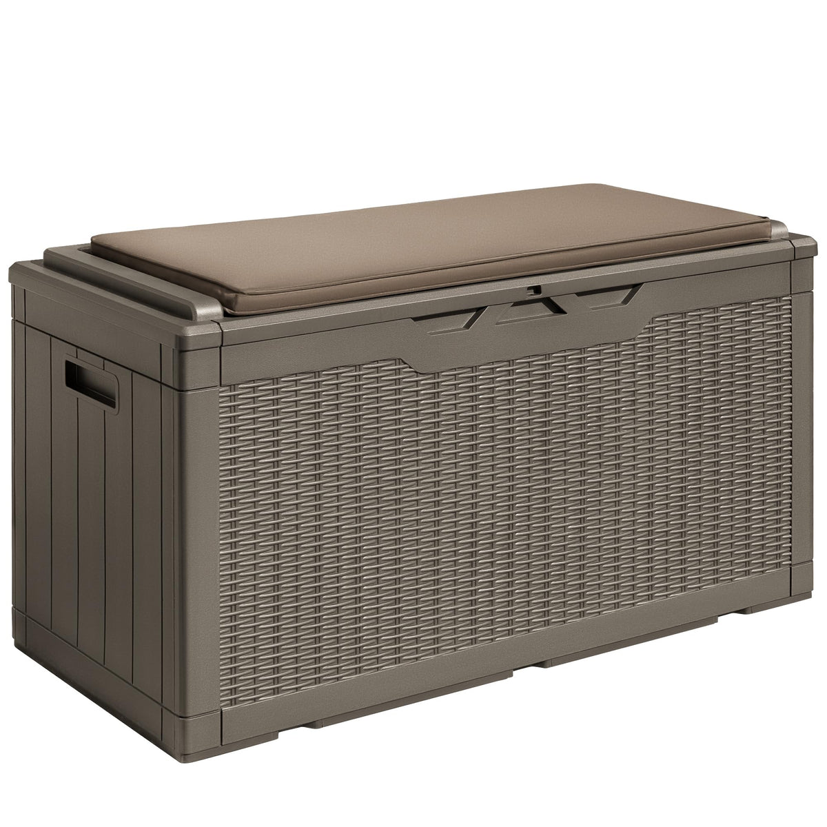 Devoko 100 Gallon Waterproof Deck Box, Resin Large Outdoor Storage Box